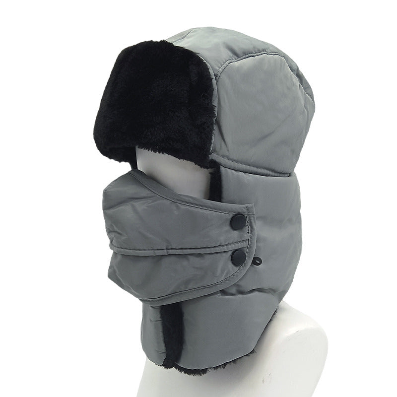 Windproof And Cold-resistant Solid-color Lei Feng Hat