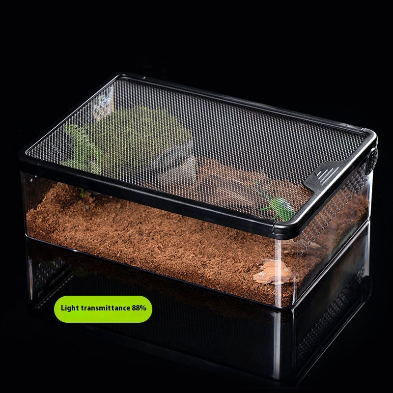 Track Box Feeding Turtle Hamster Corn Snake Cage