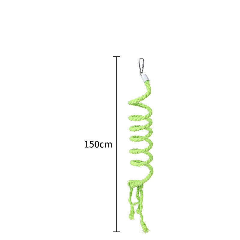 Gradient Colorful Bird Rope Perch Stand for Bird Cages