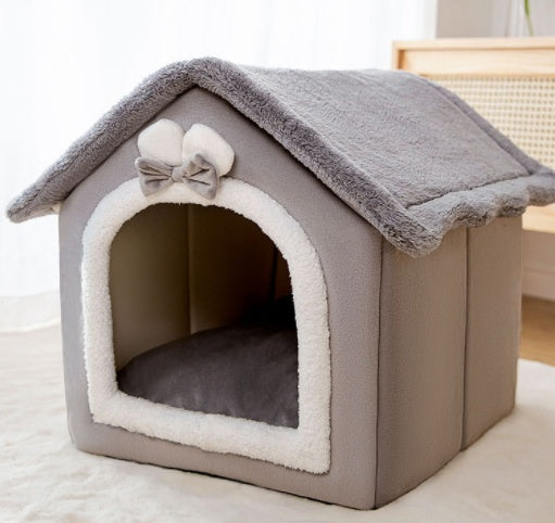 Foldable Doghouse Pet Cat Bed Winter Dog Villa