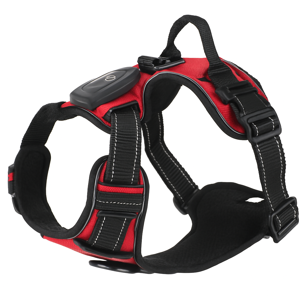 Light Up Dog Harness with Rechargeable LED Lights and Handle