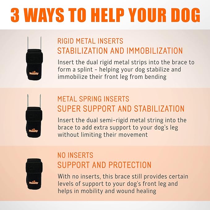 NeoAlly 3-in-1 Front Leg Dog Splint Brace