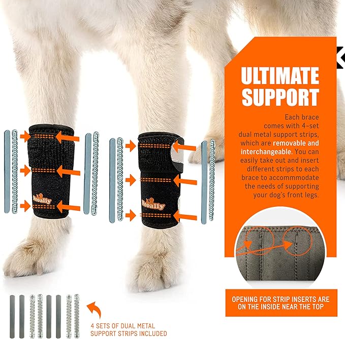 NeoAlly 3-in-1 Front Leg Dog Splint Brace
