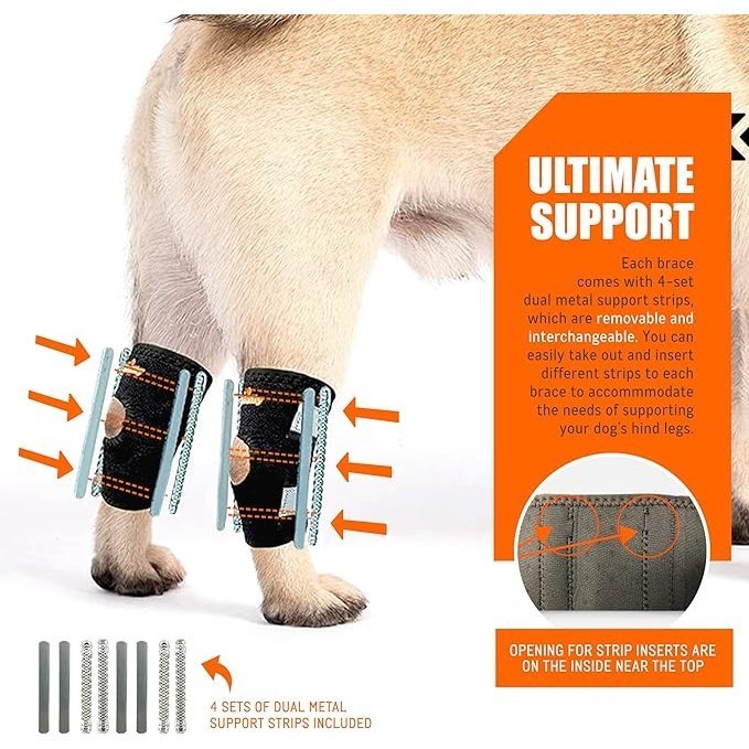 NeoAlly 3-in-1 Short Rear Leg Hock Brace for Smaller Dogs