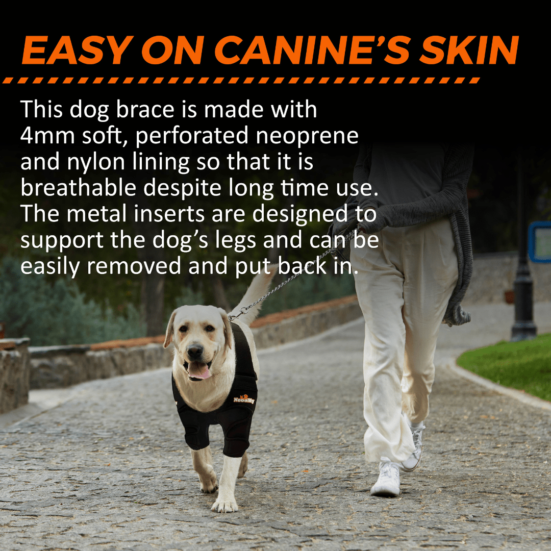 NeoAlly Elbow and Shoulder Brace with Spring Inserts for Dogs and Cats