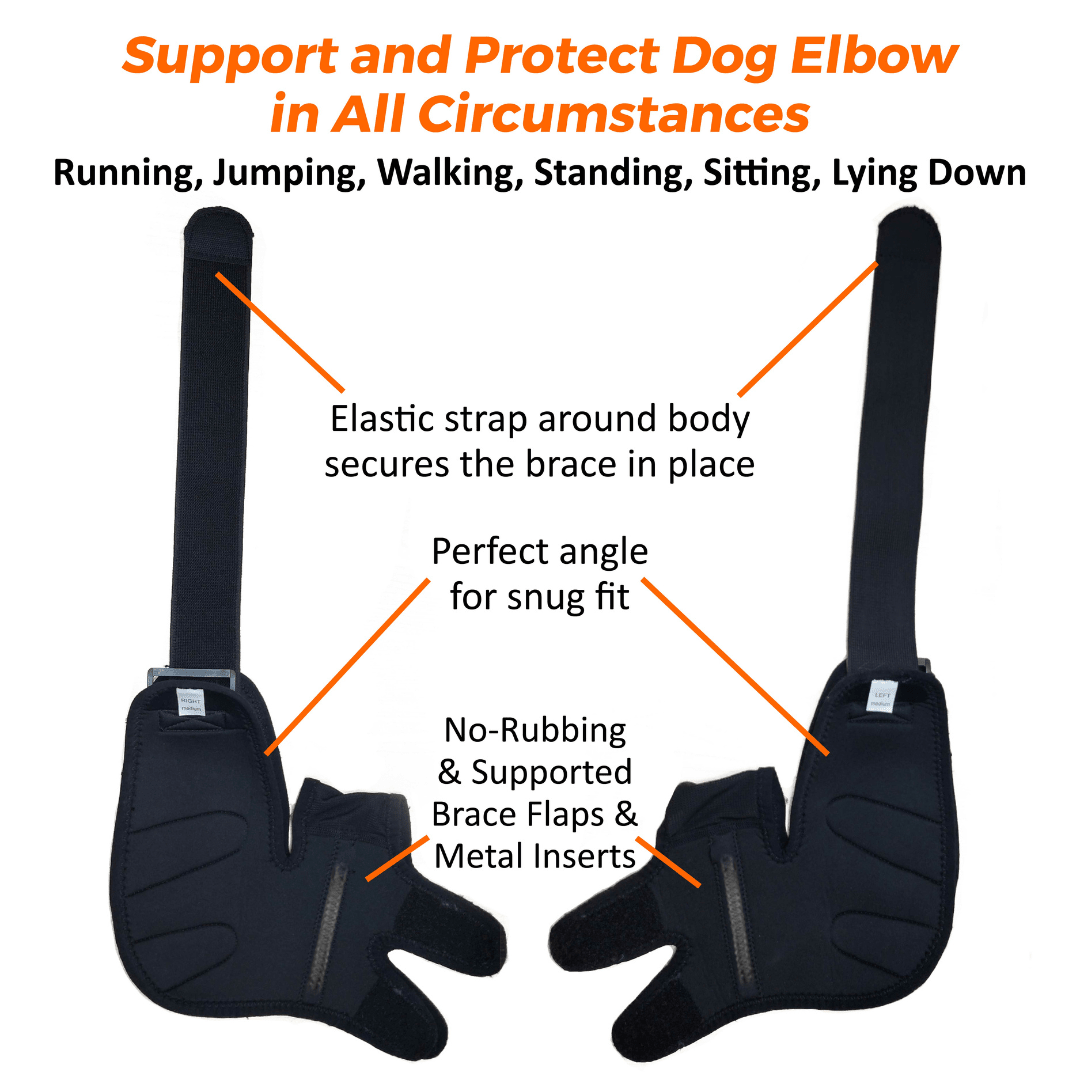 NeoAlly Elbow and Shoulder Brace with Spring Inserts for Dogs and Cats