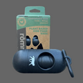 compostable plant-based dog poop bags + bamboo dispenser