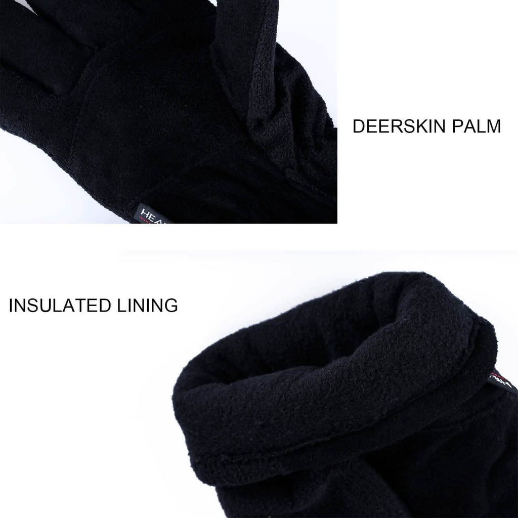 Winter Gloves Deerskin Suede Leather
