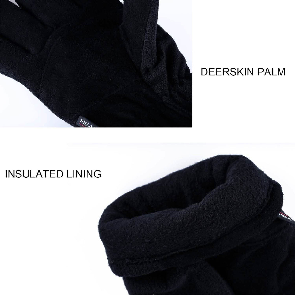 Winter Gloves Deerskin Suede Leather